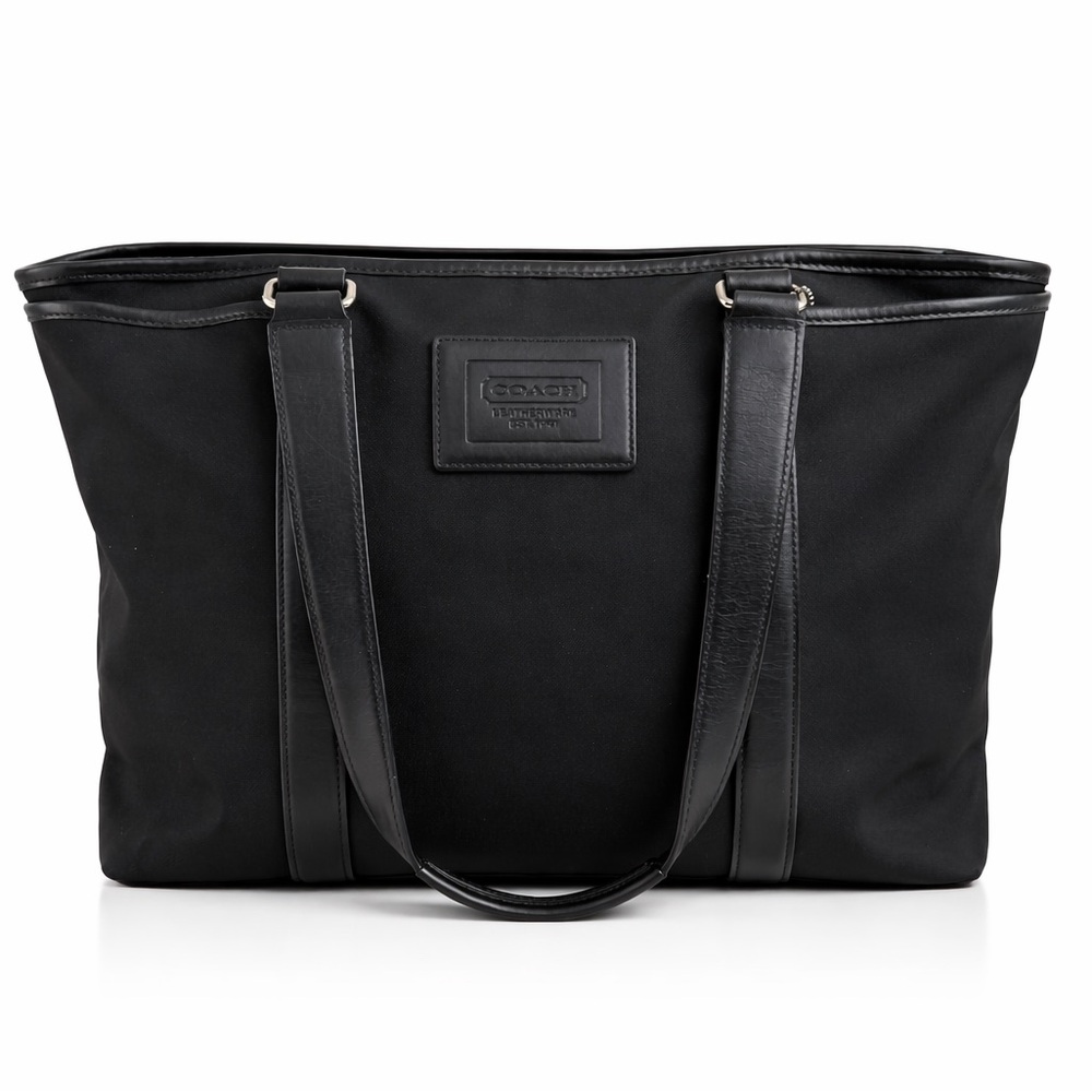 Coach Legacy Hampton Black Canvas Large Tote Bag Weekender Diaperbag